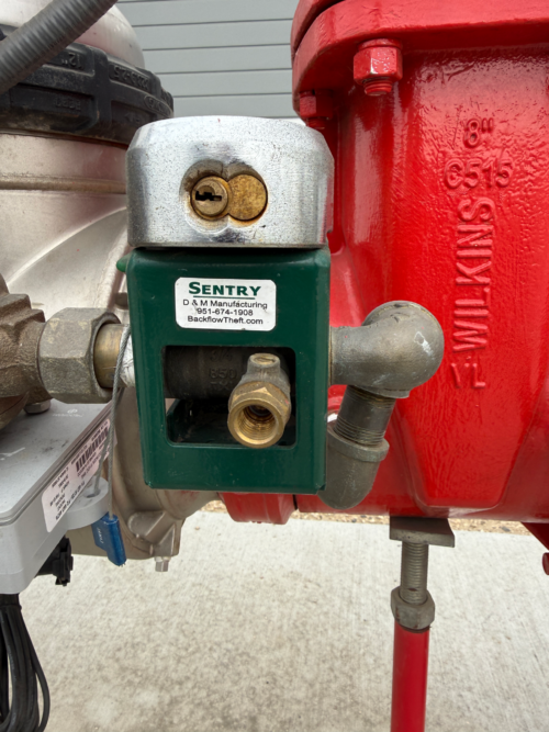 Heavy Duty Security Guard for fire line detector check bypass that prevents tampering and theft.