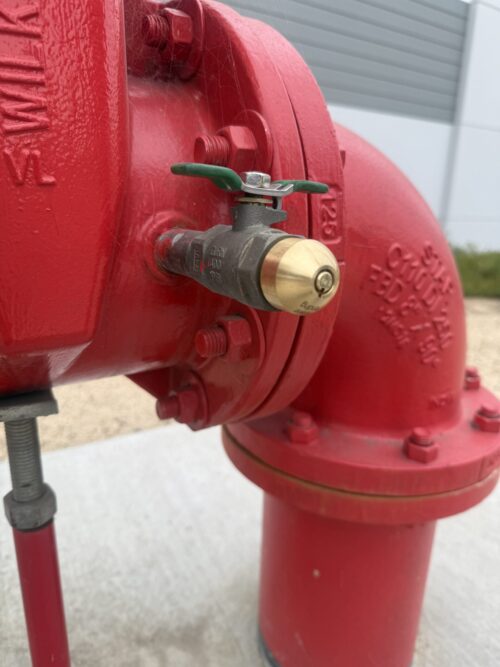 Sentry Test Port Lock – Security device for fire system test ports to prevent water theft and tampering.